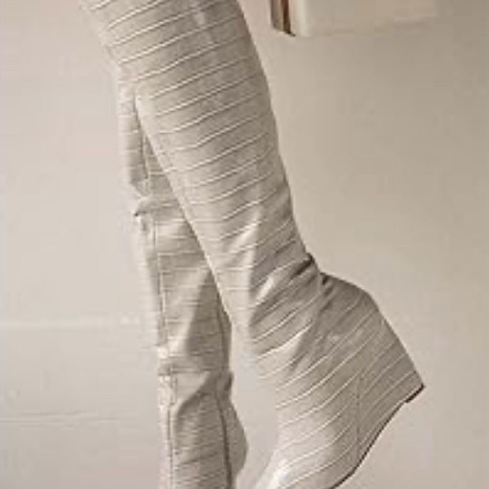 Bone White Over the Knee Boots